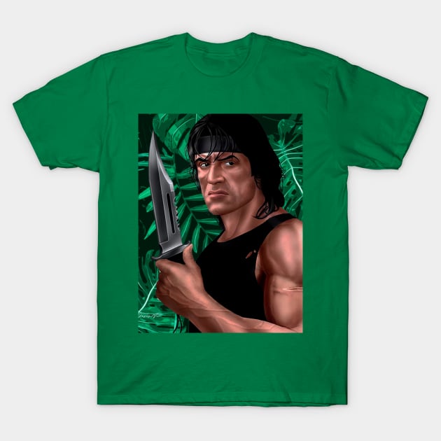 First Blood Rambo T-Shirt by PjesusArt